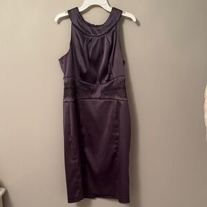 RW&co pewter silver dress with embellished waistline